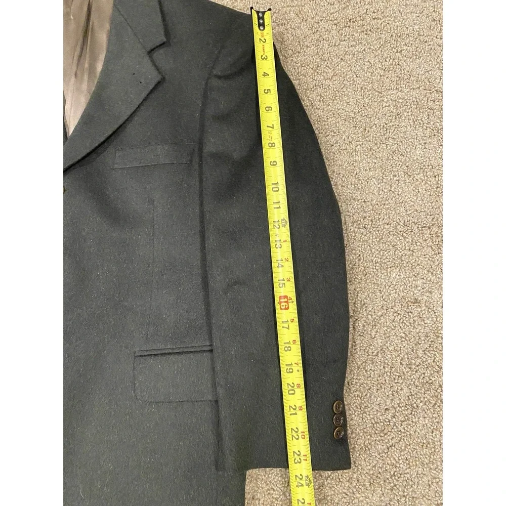 Lanificio Made In Italy Cashmere And Wool Todays Man Black Blazer Jacket Sz 40R‎